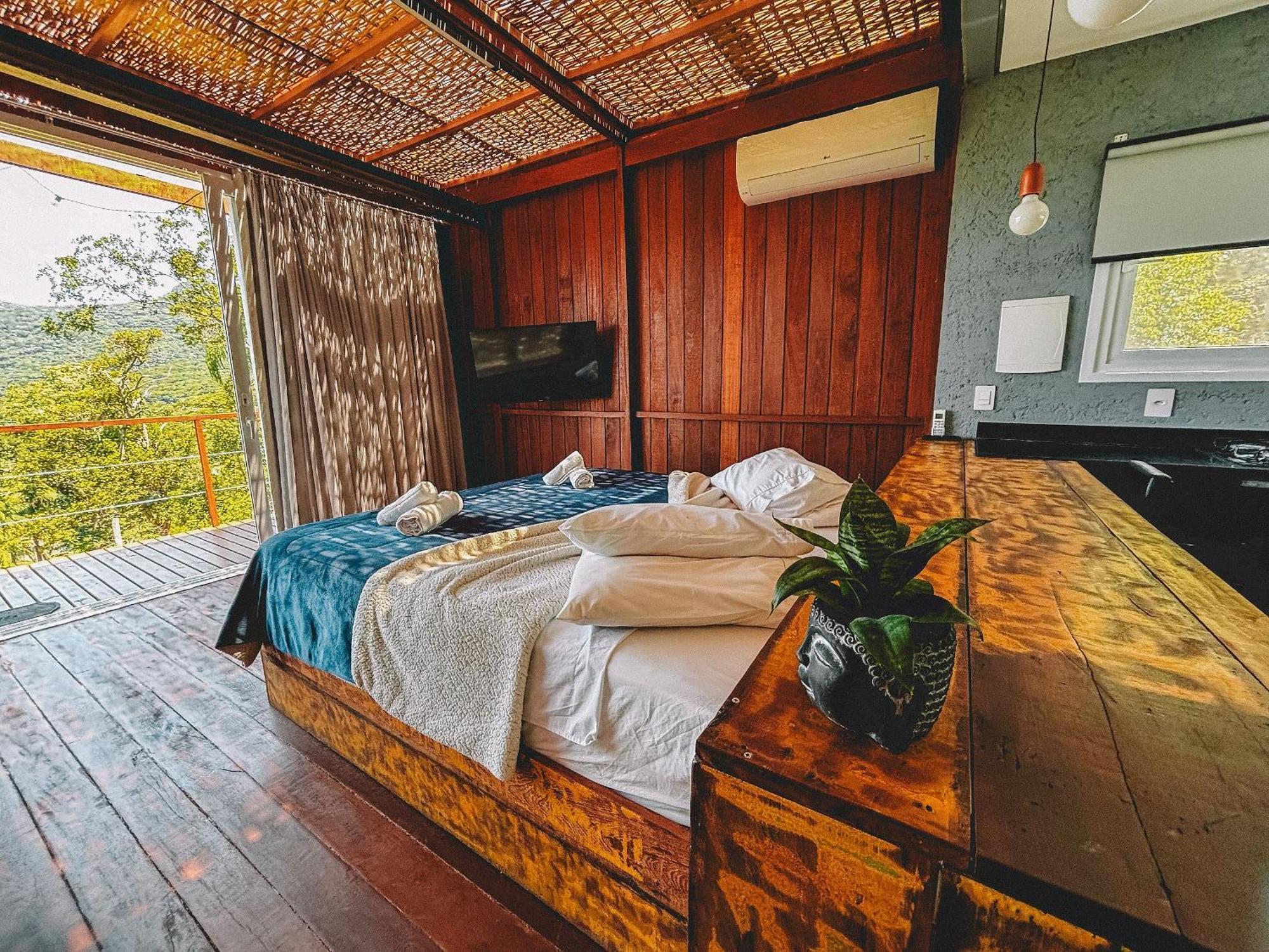 Casa De Vidro Alto Padrao - Hospedar Com Proposito Villa Florianópolis Kültér fotó